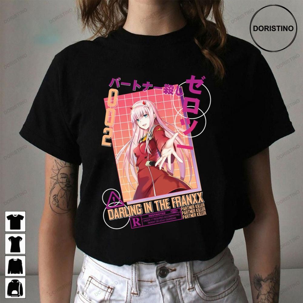 Retro Design Zero Two Darling In The Franxx Awesome Shirts